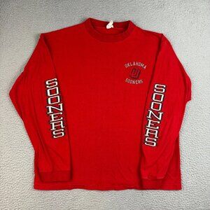 Vintage Oklahoma Sooners Shirt Mens Extra Large Red Single Stitch 80s University